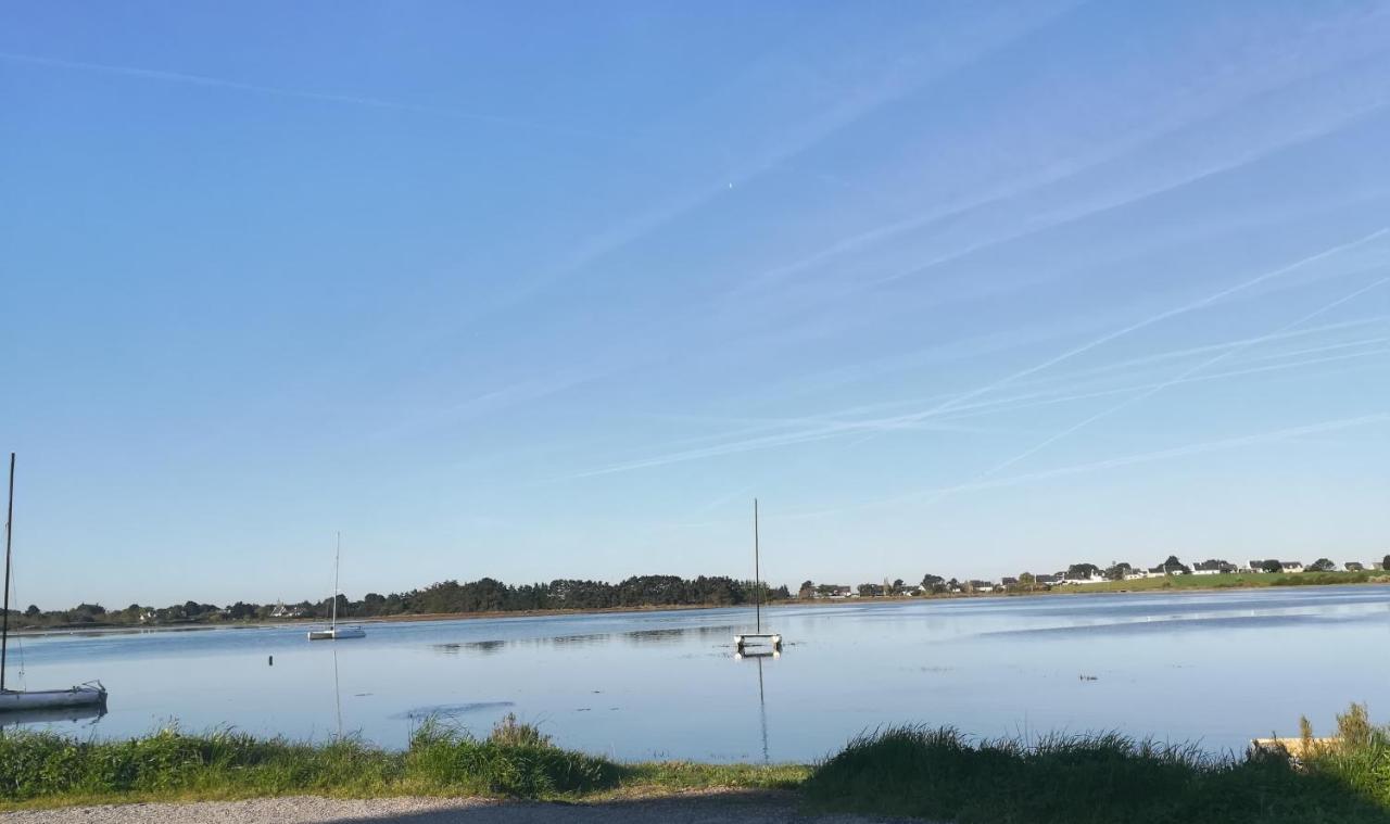 Maison de pêcheur vue golfe Le Hézo Exterior foto